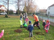 Výsadba u MŠ 2015 - sponzorováno firmou PAJR s.r.o.Vlkava